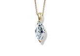Marquise Diamond Pendant in Yellow Gold